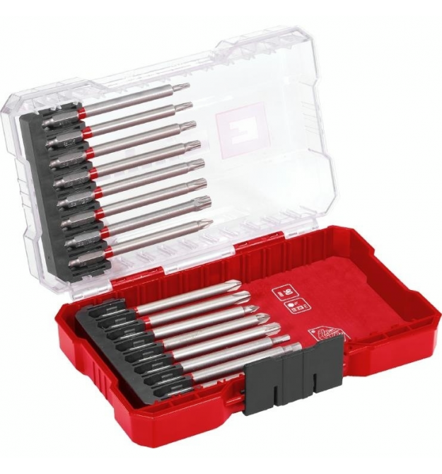 Einhell bits, set 16pcs, PH, PZ, Torx, 80mm, case