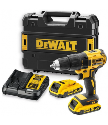 DeWALT drill-driver brushless XR Li-Ion 18V battery 2x2 A h 65 Nm 500-1750 rpm chuck 13 mm spare part case 1.15kg