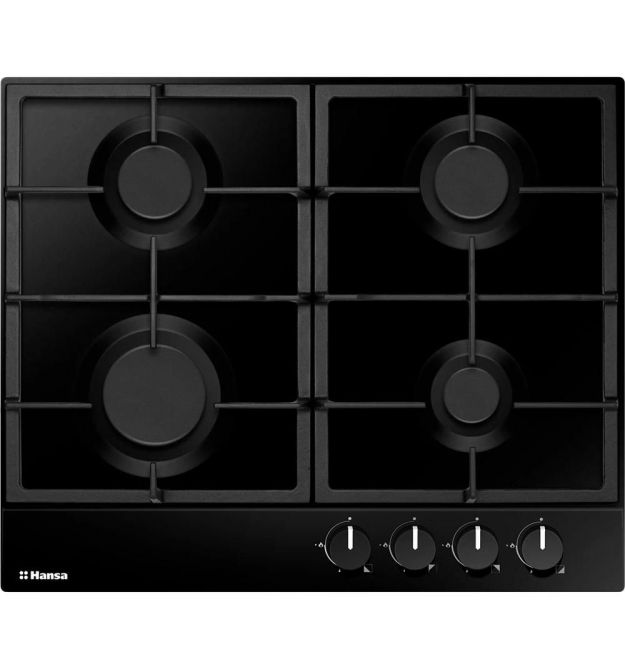 Hansa Hob gas, 60cm, cast-iron, black