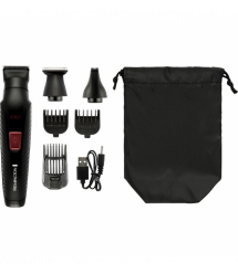 Remington haircut kit Graphite for head, mustache, beard, nose and body, battery, nozzles-6, black