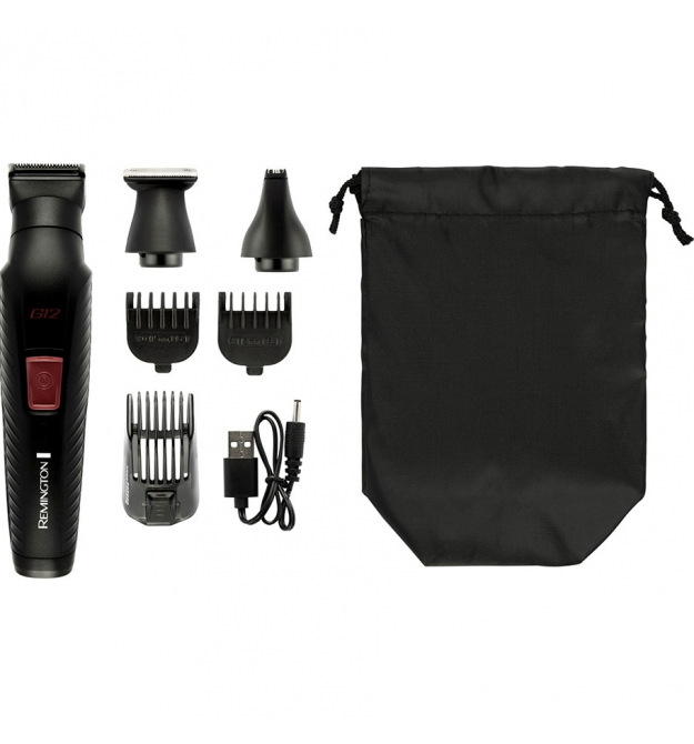 Remington haircut kit Graphite for head, mustache, beard, nose and body, battery, nozzles-6, black