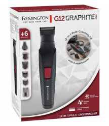 Remington haircut kit Graphite for head, mustache, beard, nose and body, battery, nozzles-6, black
