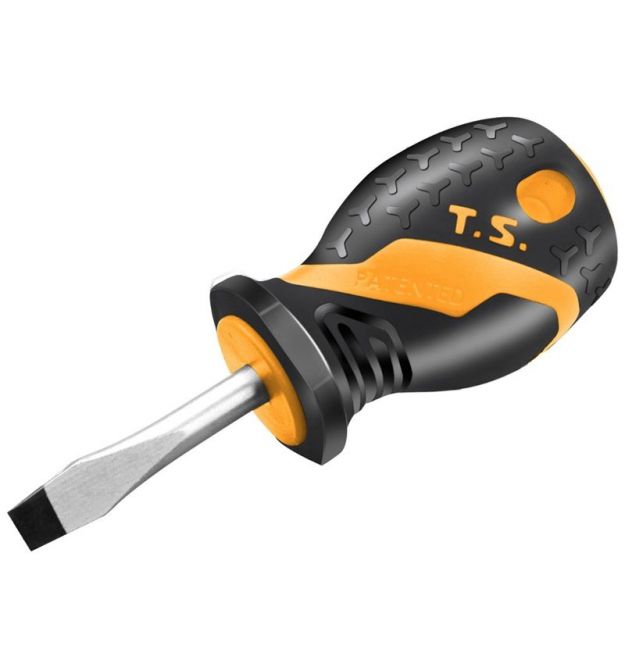 Tolsen Ergo flathead screwdriver, SL6.5x38mm, CrV steel