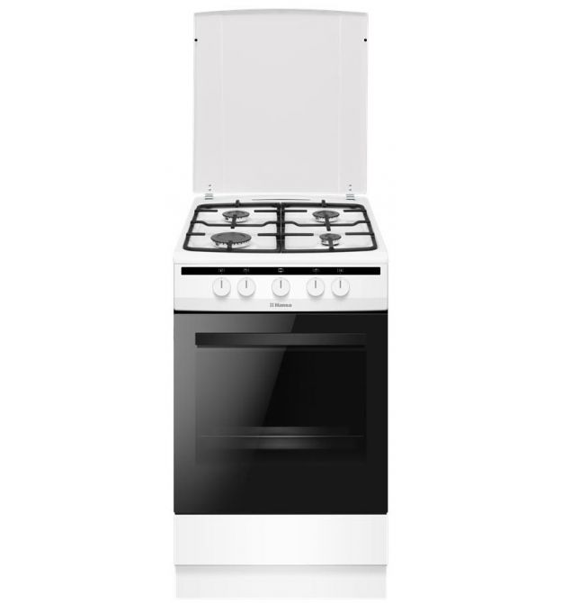 Hansa Gas cooker, 50х60sm, 70L, cast iron, gas control, white