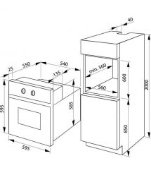 Hansa electric oven, 60sm, 62L, A, grill, easy cleaning enamel, displ, inox