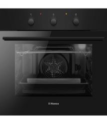 Hansa electric oven, 60sm, 62L, A, grill, easy cleaning enamel, black