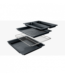 Bosch Духовой шкаф Bosch электрический, 76л, A, дисплей, конвекция, телескопические направляющие (2 уровня), черный