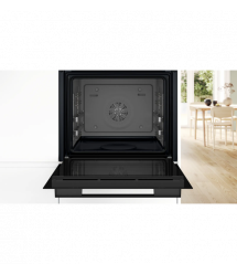 Bosch Духовой шкаф Bosch электрический, 76л, A, дисплей, конвекция, телескопические направляющие (2 уровня), черный