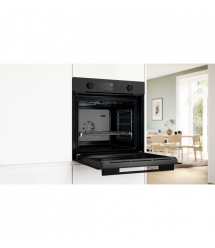 Bosch Духовой шкаф Bosch электрический, 76л, A, дисплей, конвекция, телескопические направляющие, темно-серый