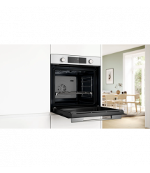 Bosch Духовой шкаф Bosch электрический, 76л, A, дисплей, конвекция, телескопические направляющие, білий