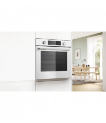 Bosch Духовой шкаф Bosch электрический, 76л, A, дисплей, конвекция, телескопические направляющие, білий
