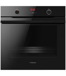 Hansa SET (oven electrical + glass hob gas), black
