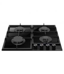 Hansa SET (oven electrical + glass hob gas), black