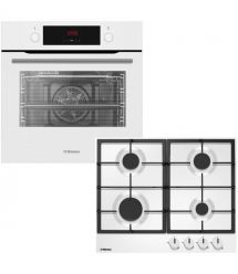 Hansa SET (oven electrical + hob gas), white