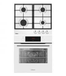 Hansa SET (oven electrical + hob gas), white