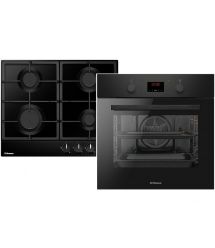 Hansa SET (oven electrical + hob gas), black