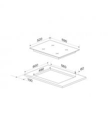 Hansa SET (oven electrical + hob gas), black