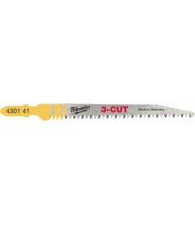 Milwaukee T234X 3CUT jigsaw blade for wood, tooth pitch 2.5mm x 91mm, 5pcs