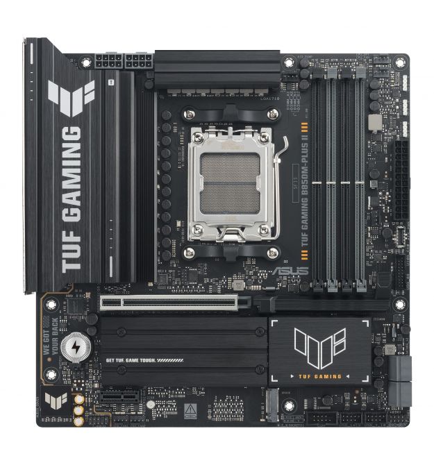 ASUS Motherboard TUF GAMING B850M-PLUS II sAM5 B850 4xDDR5 M.2 HDMI DP mATX