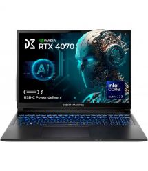 Dream Machines Ноутбук RG4070-16 16FHD+ IPS, Intel U7-155H, 32GB, F1TB, NVD4070-8, DOS, черный