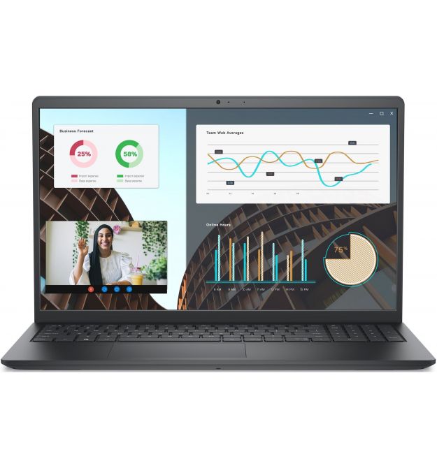 Dell Ноутбук Dell Vostro 3530 15.6" FHD AG, Intel i7-1355U, 16GB, F512GB, UMA, Lin, черный