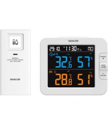 Sencor Multi-channel weather station, in/out measurement, temperature, humidity, time, days of the week, calendar, supported And