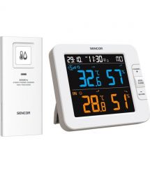 Sencor Multi-channel weather station, in/out measurement, temperature, humidity, time, days of the week, calendar, supported And