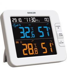 Sencor Multi-channel weather station, in/out measurement, temperature, humidity, time, days of the week, calendar, supported And
