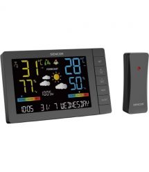 Sencor meteorological station, in/out measurement, AAx3+AAx2, temperature, humidity, time, weather forecast, atmospheric pressur