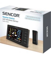 Sencor meteorological station, in/out measurement, AAx3+AAx2, temperature, humidity, time, weather forecast, atmospheric pressur