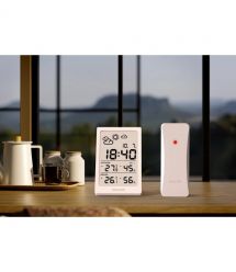 Sencor meteorological station, in/out measurement, AAAx2+AAx2, temperature, humidity, time, white