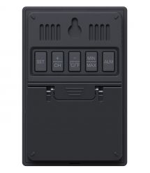 Sencor meteorological station, in/out measurement, AAAx2+AAx2, temperature, humidity, time, black