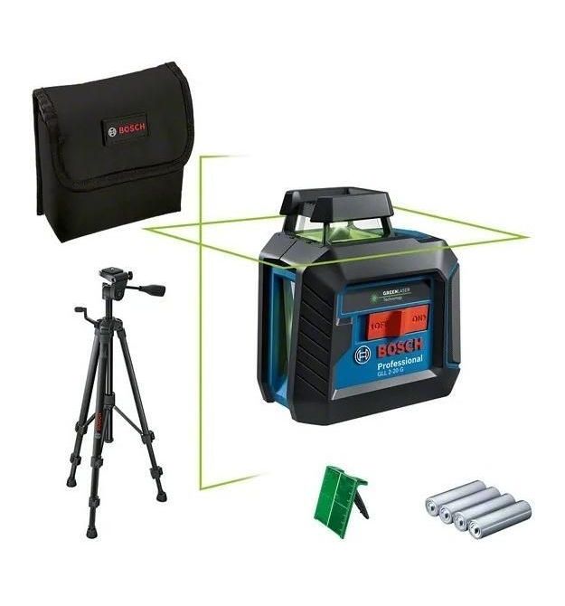 Bosch Laser level GLL2-20G + BT150 up to 10m, ±0.2mm/m, 4AAx1.5V, tripod, case, 0.62kg
