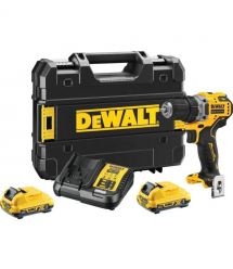 DeWALT drill-driver brushless XR Li-Ion 12V battery 2x2A h 57.5Nm 425-1500rpm spare part case chuck 10mm 1.1kg