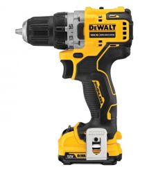 DeWALT drill-driver brushless XR Li-Ion 12V battery 2x2A h 57.5Nm 425-1500rpm spare part case chuck 10mm 1.1kg