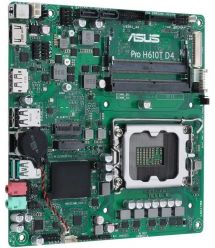 ASUS Материнcкая плата PRO H610T D4-CSM s1700 H610 2xDDR4 M.2 HDMI DP LVDS Thin mITX