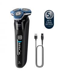 Philips electric shaver rotary, razor head-4, Li-Ion, dry+wet, charge indicator, trimmer, case, black