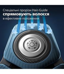 Philips electric shaver rotary, razor head-4, Li-Ion, dry+wet, charge indicator, trimmer, case, black