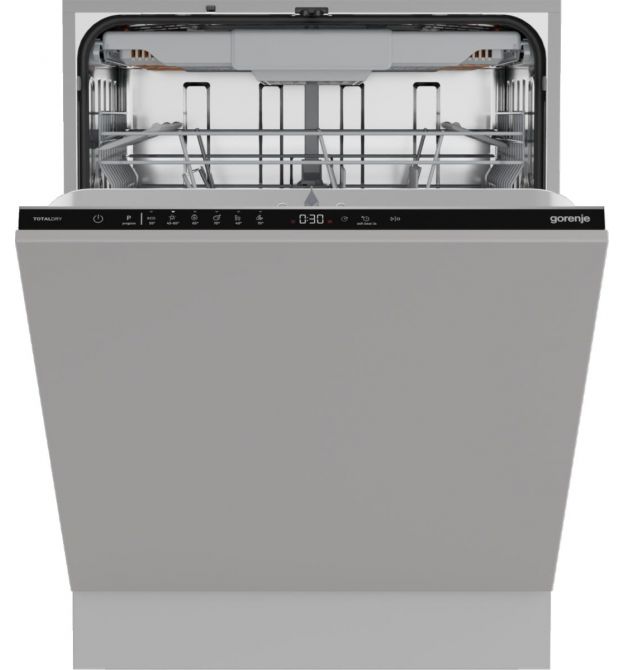 Gorenje Посудомоечная машина встраиваемая, 16компл., A++, 60см,AquaStop, автоматич откр, сенсорное упр, 3 корзины, белый