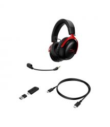 HyperX gaming headset Cloud III S, WL/USB-A/USB-C, black-red