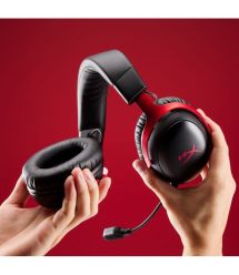 HyperX gaming headset Cloud III S, WL/USB-A/USB-C, black-red
