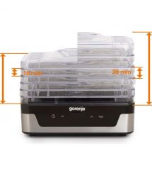 Gorenje Сушка для продуктов Gorenje 240Вт, поддонов - 5x2.8см, диаметр - 29см, макс - 75°С, электр.упр., белый