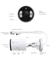 TP-Link VIGI C345-2,8 IP Camera, PoE, 4MP, 2,8mm, H265+, IP66, Bullet, Color Night Vision, Outdoor