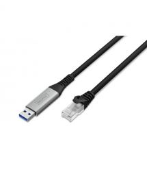 Digitus Кабель DIGITUS Ethernet USB-A - RJ45 CAT 6A S/FTP, 1 Gbit/s, 2m, LSZH