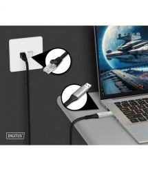 Digitus Кабель DIGITUS Ethernet USB-A - RJ45 CAT 6A S/FTP, 1 Gbit/s, 2m, LSZH