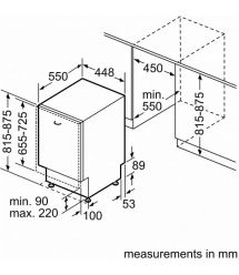 Bosch Посудомийна машина Bosch вбудована, 9 компл., F, 45см, білий