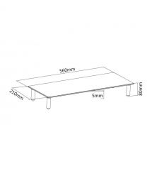 Digitus Подставка для монитора DIGITUS Universal glass monitor riser, до 20кг
