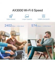 TP-Link WiFi Range Extender RE700X AX3000, 1хGE, MESH