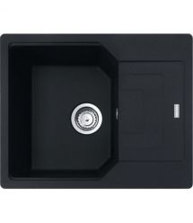 Franke Kitchen sink Urban, fragranite, rectang., with drainboard, 620х500х220mm, bowl - 1, built-in, UBG 611-62, matt black