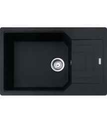Franke Kitchen sink Urban, fragranite, rectang., with drainboard, 780х500х220mm, bowl - 1, built-in, UBG 611-78 XL, matt black